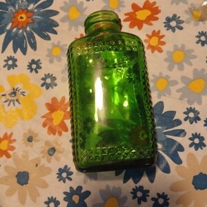 Green Glass Decorative Bottle